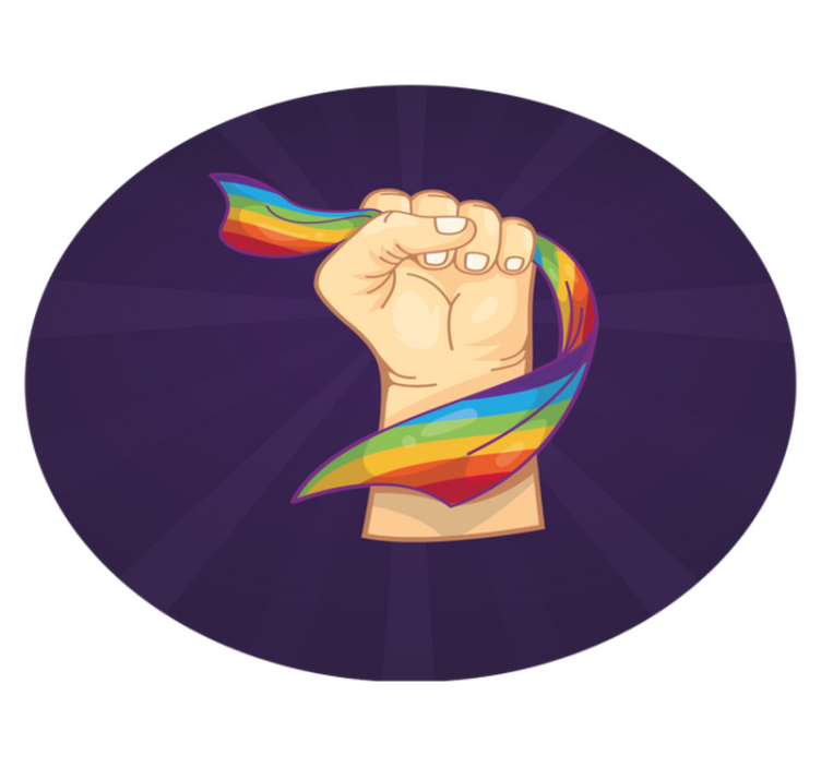 Tappeto vinile per ragazzi orgoglioso pugno arcobaleno - TenStickers
