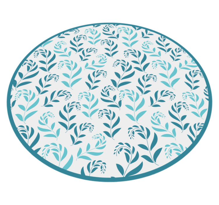 Tappeto vinile fiori ispirazione botanica delle foglie - TenStickers