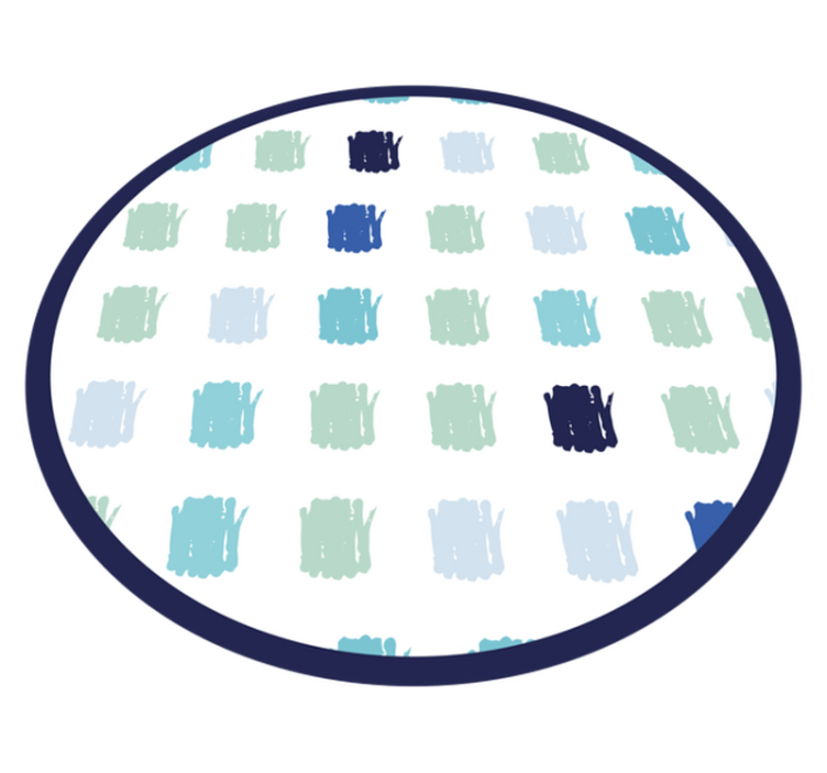 Tappeto vinile minimalista pennellate di vernice blu - TenStickers