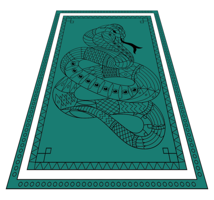 Tappeto vinile animali illustrazione di serpente - TenStickers
