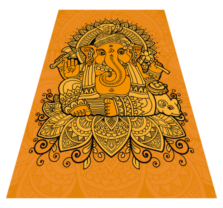 Tappeto vinile etnico illustrazione di ganesh - TenStickers