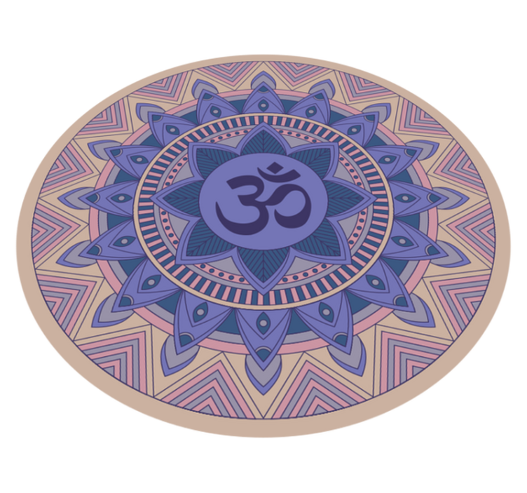 Tappeto vinile Mandala modello di loto meditativo - TenStickers