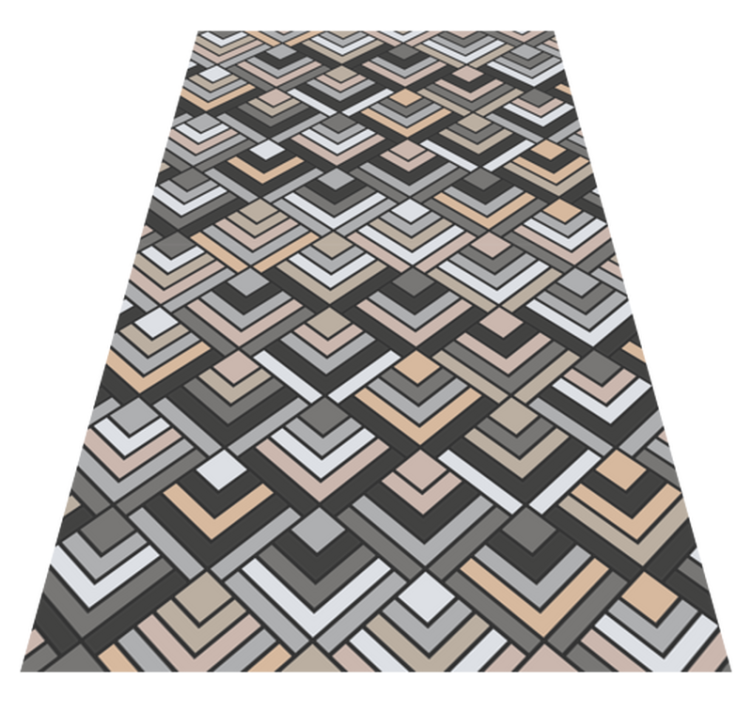 Tappeto vinile geometrico forme a chevron stratificate - TenStickers