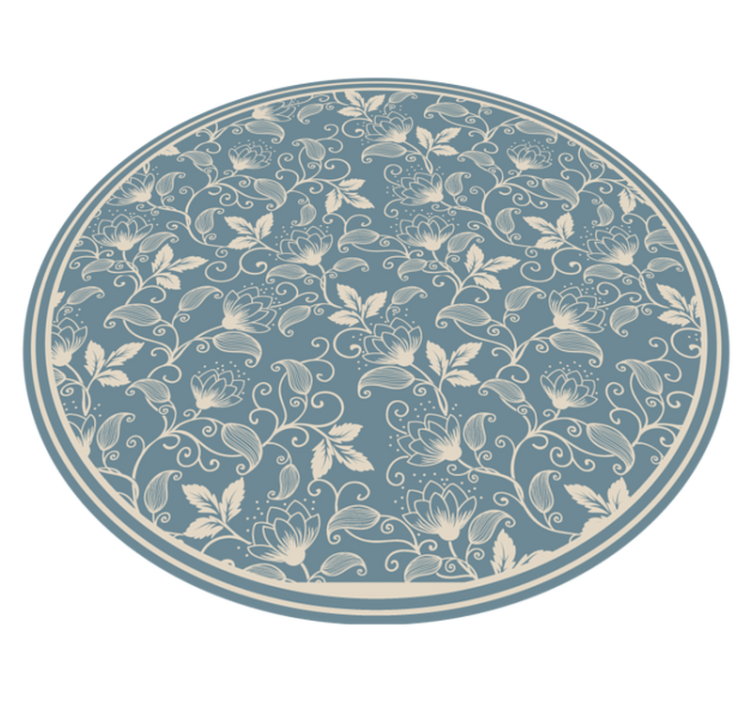Tappeto vinile fiori vortice botanico - TenStickers