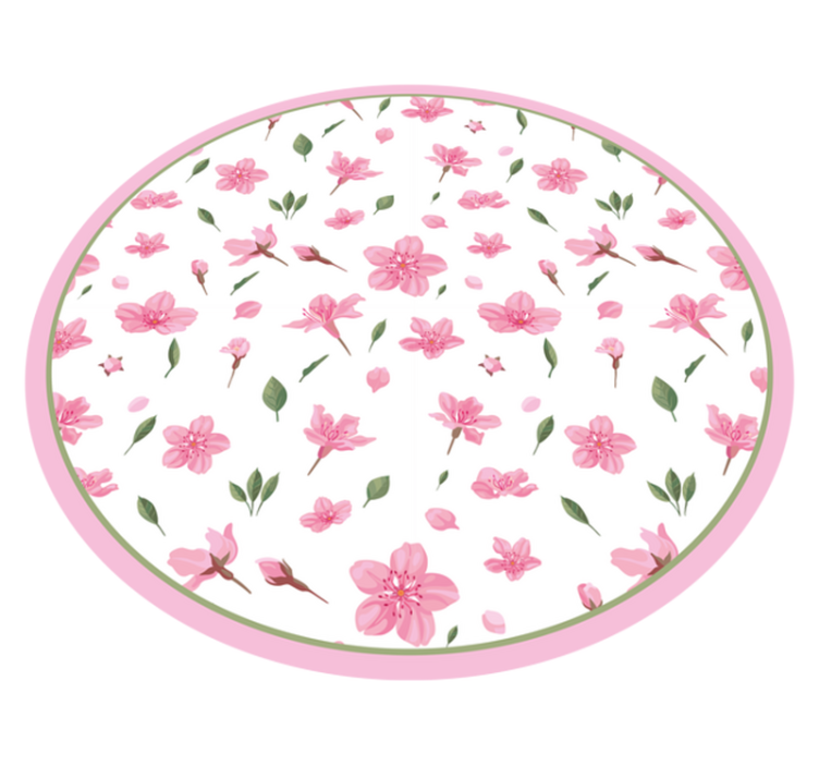 Tappeto vinile fiori fiore rosa in fiore - TenStickers