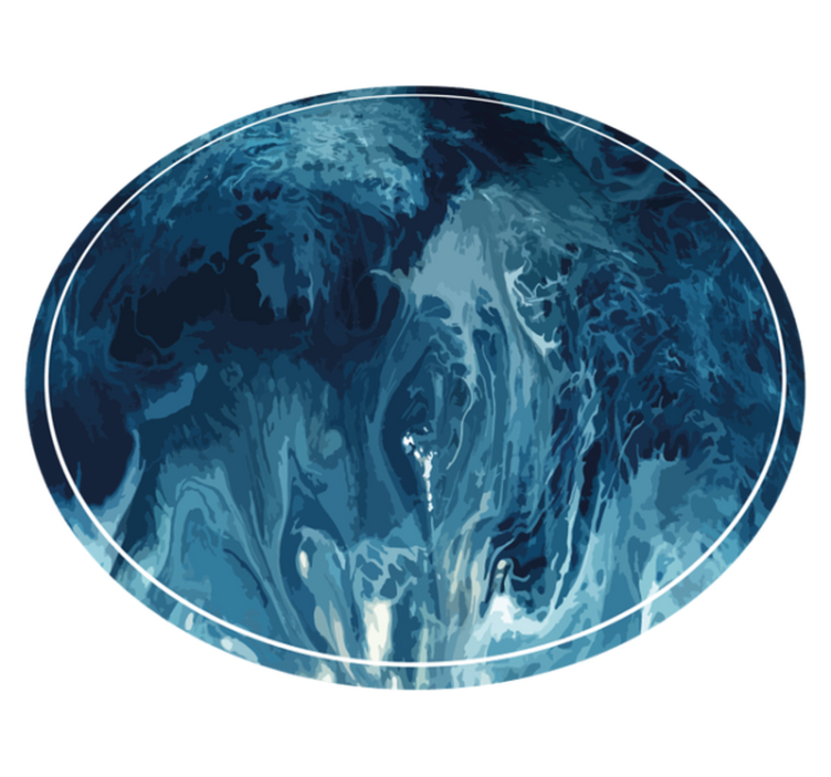 Tappeto vinile natura vortice blu oceano - TenStickers