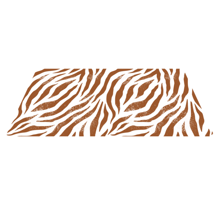 Tappeto vinile stampa animale strisce di zebra rustiche - TenStickers