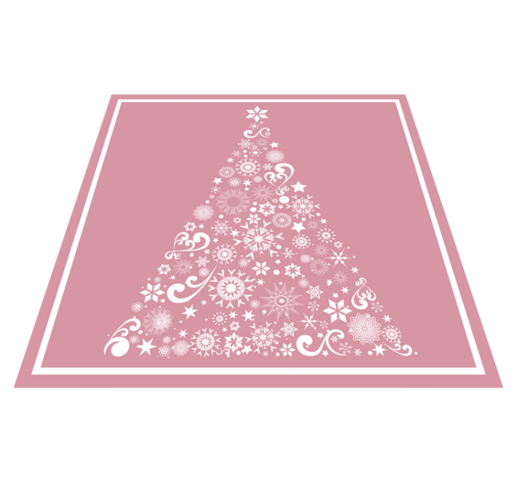 Tappeto Vinile Natale albero festivo delle feste - TenStickers