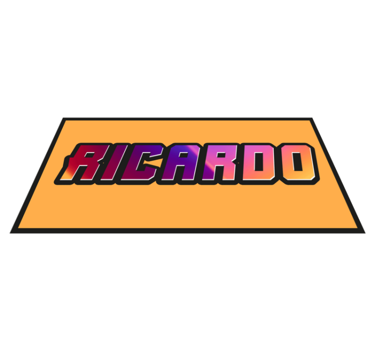 Tappeto vinile per ragazzi nome personalizzato con texture - TenStickers