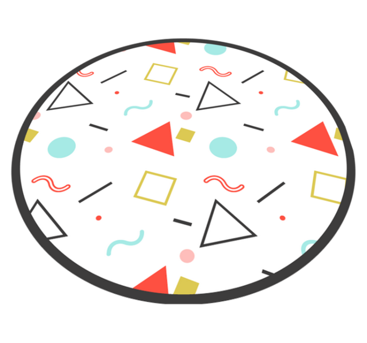 Tappeto vinile geometrico forme colorate geometriche - TenStickers