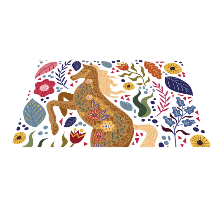 Tappeto vinile animali opera d'arte cavallo maestoso - TenStickers