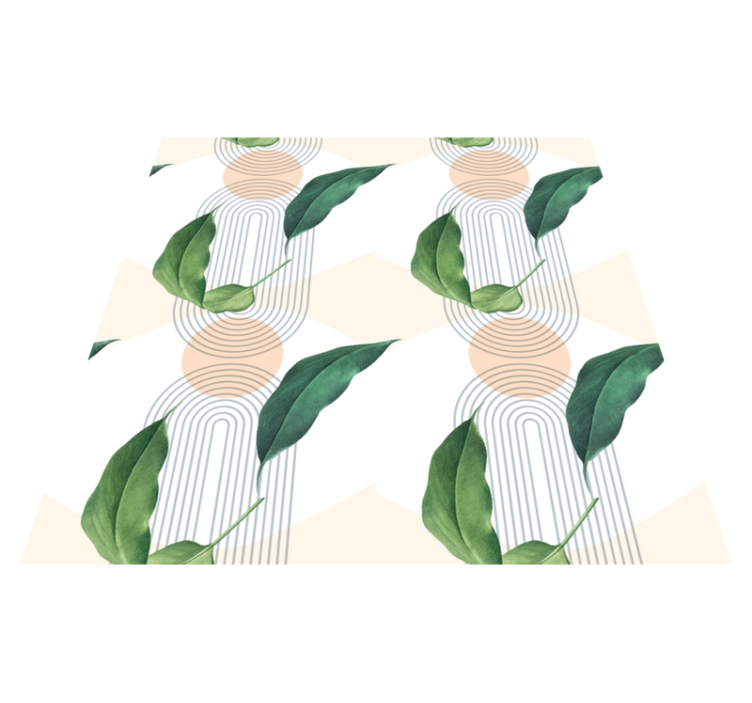 Tappeto vinile natura motivi geometrici frondosi - TenStickers