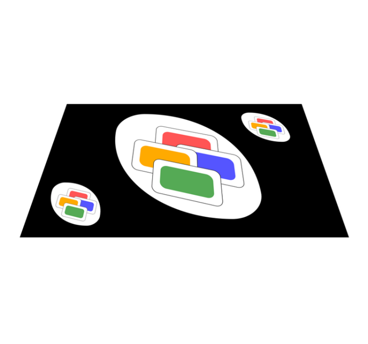 Tappeto vinile giochi carta classica nera - TenStickers