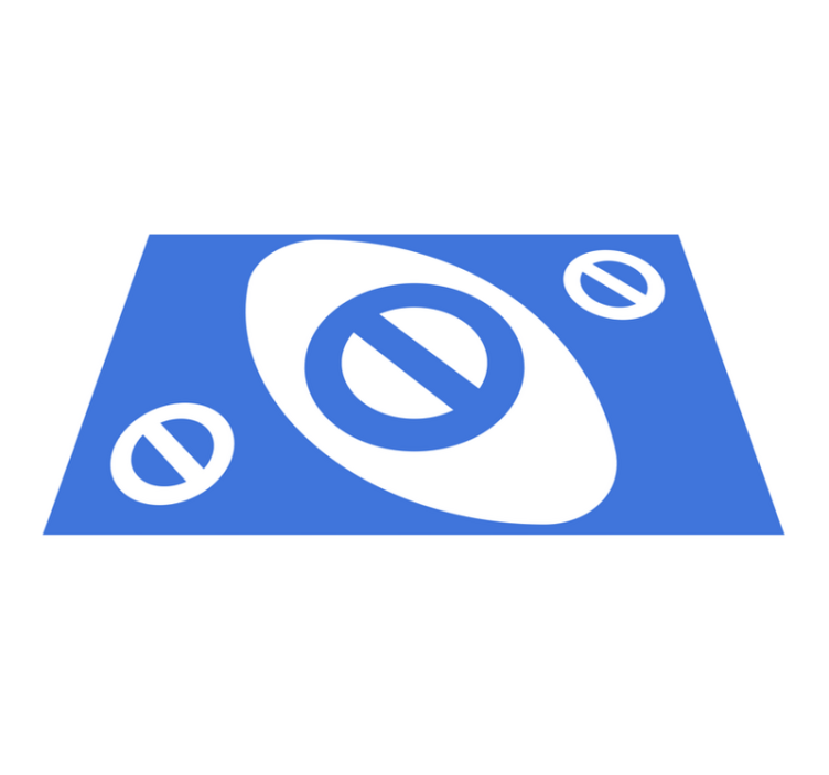 Tappeto vinile per bambini grafica cerchio blu - TenStickers