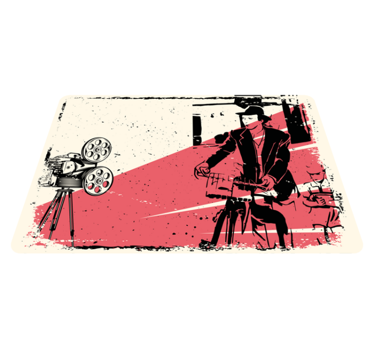 Tappeto vinile vintage scena di un film classico - TenStickers