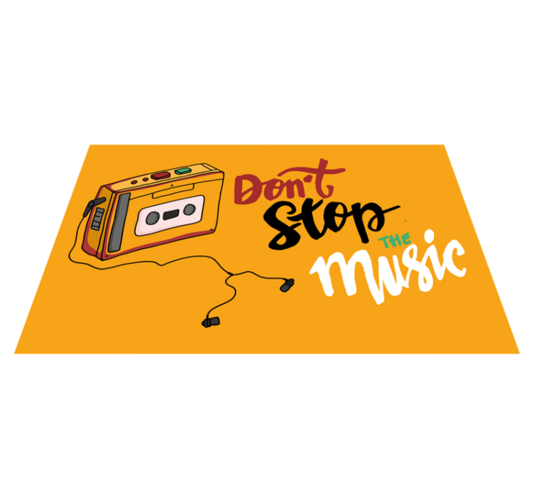 Tappeto vinile frase tema della cassetta retrò - TenStickers