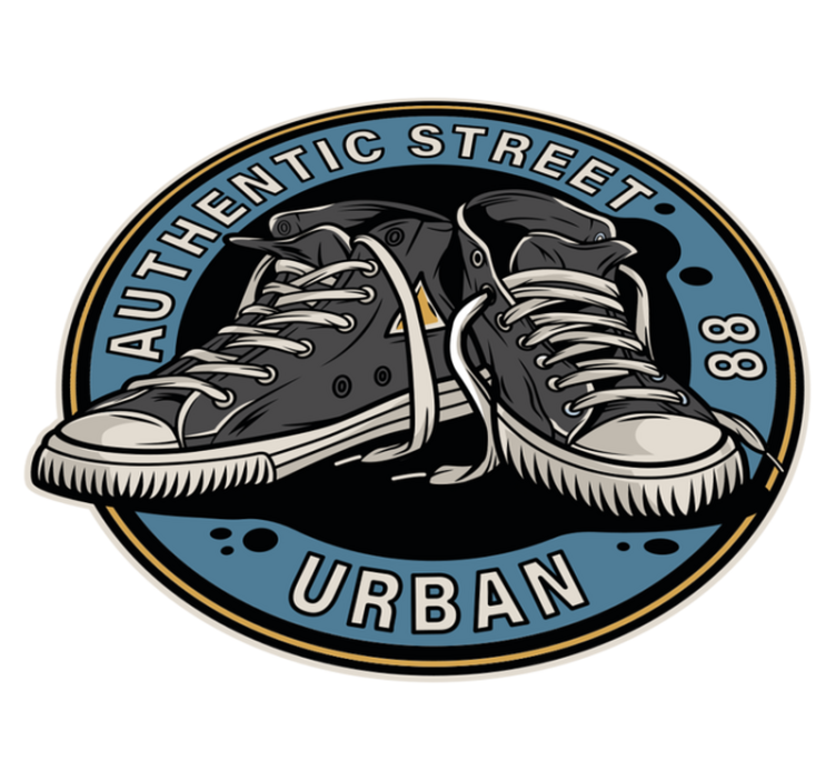 Tappeto vinile per ragazzi sneakers stile urbano - TenStickers