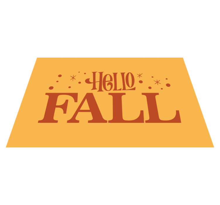 Tappeto vinile frase benvenuti vibrazioni autunnali - TenStickers