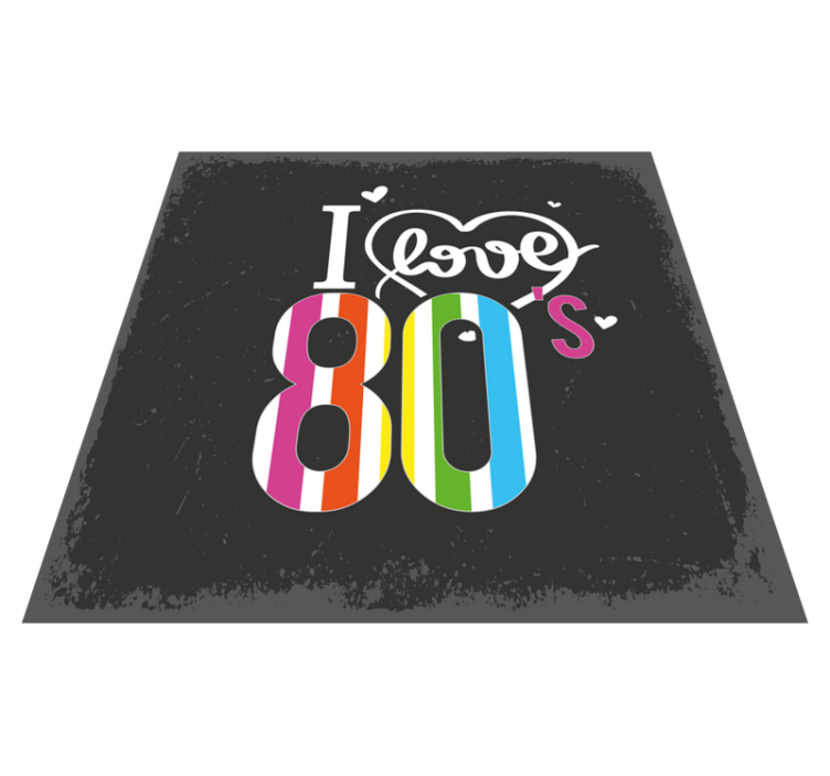 Tappeto vinile mosaico amore retrò anni '80 - TenStickers