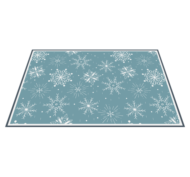 Tappeto Vinile Natale stile fiocco di neve - TenStickers