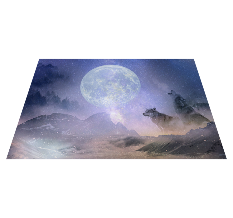 Tappeto vinile natura maestoso chiaro di luna - TenStickers