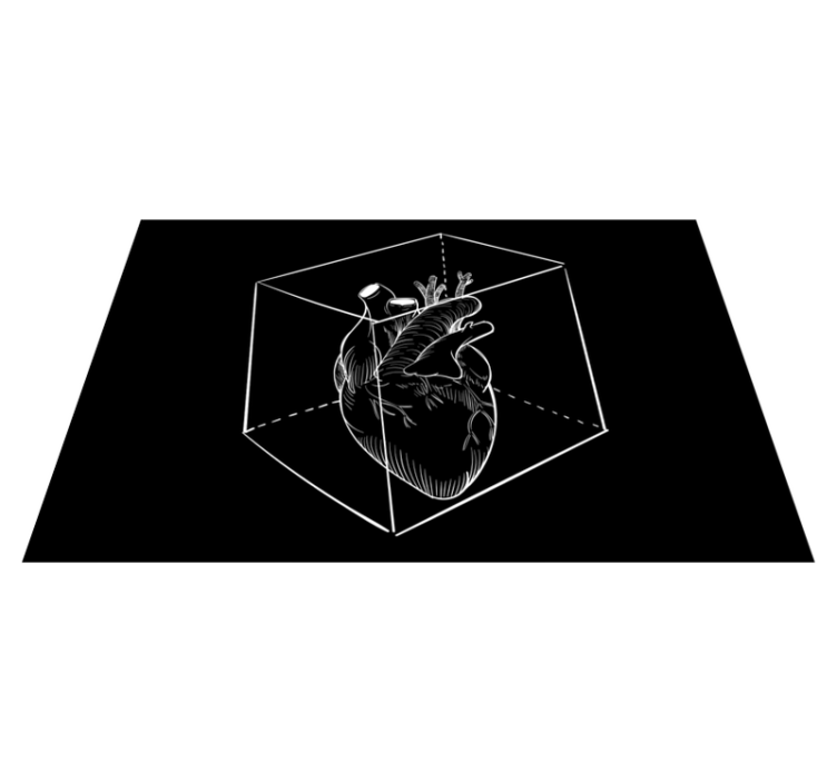 Tappeto vinile moderno illustrazione del cuore - TenStickers