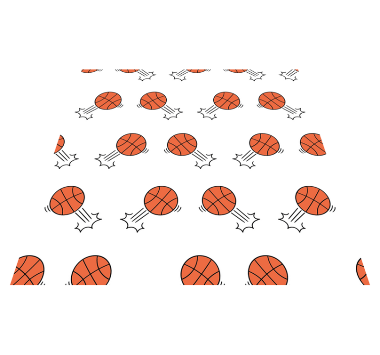 Tappeto vinile per bambini modello di movimento del basket - TenStickers