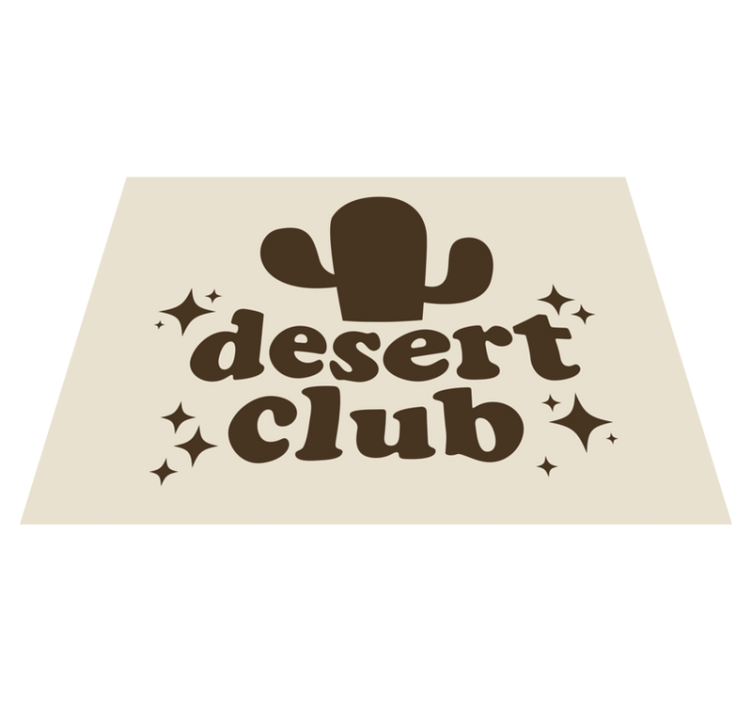 Tappeto vinile frase tema del club del deserto - TenStickers