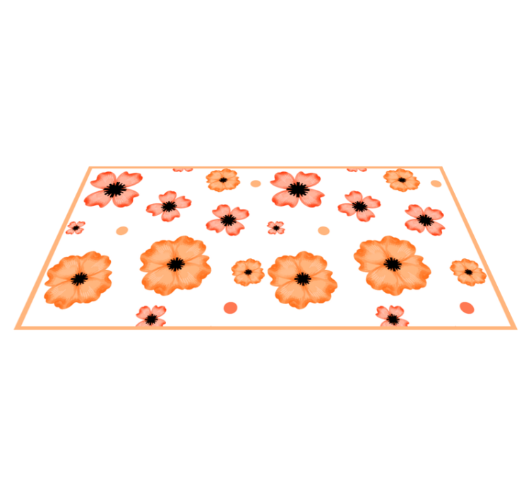 Tappeto vinile fiori sfondo a motivi - TenStickers