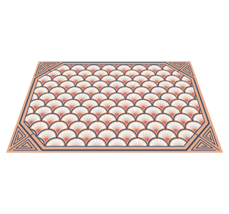 Tappeto vinile piastrelle motivo a conchiglia - TenStickers