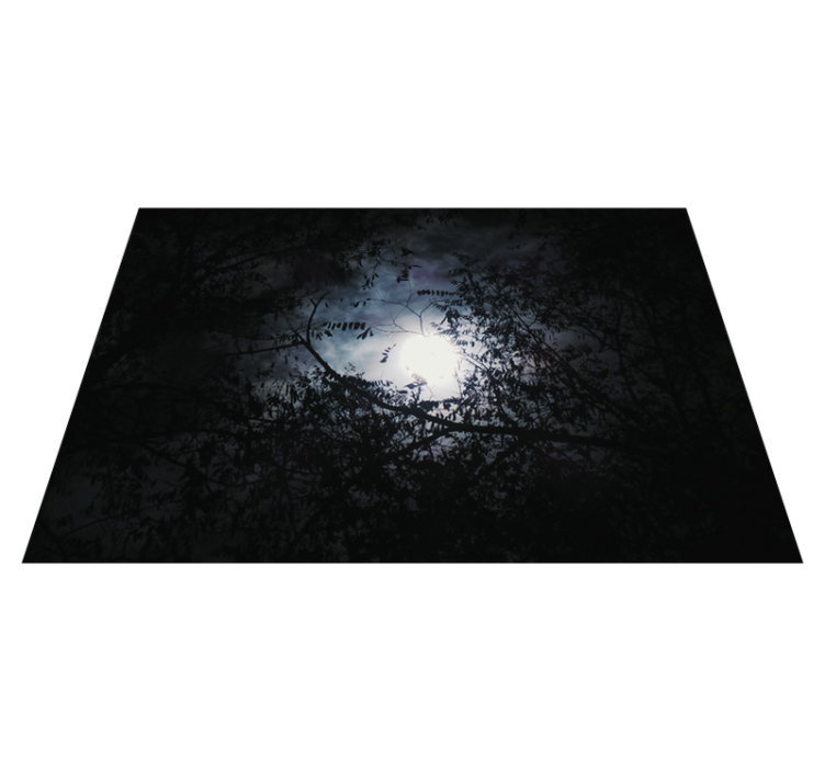Tappeto vinile natura foresta lunare inquietante - TenStickers