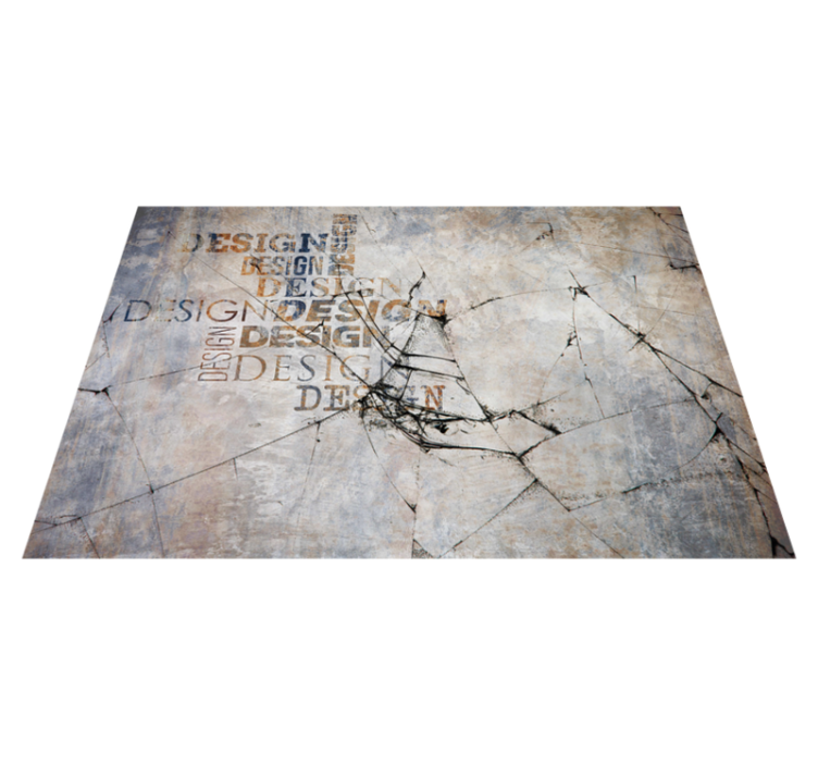 Tappeto in vinile pietre cracked Stone Typography - TenStickers