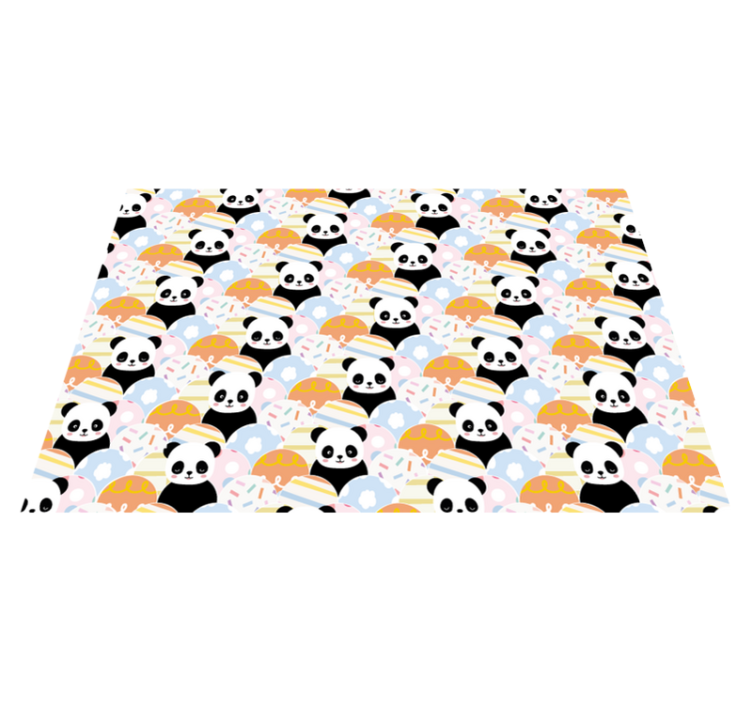 Tappeto vinile bebé modello di parco giochi panda - TenStickers
