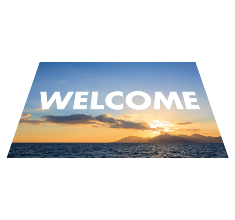 Zerbino pvc ingresso di benvenuto al tramonto - TenStickers