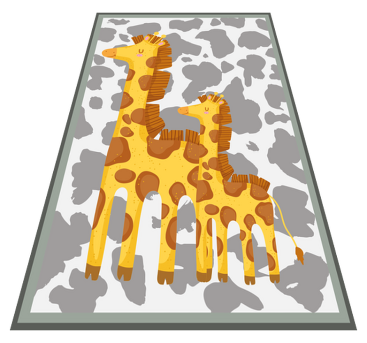 Tappeto vinile per bambini motivo della famiglia giraffa - TenStickers