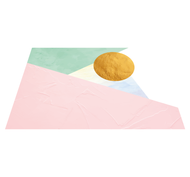 Tappeto vinile geometrico forme geometriche pastello - TenStickers