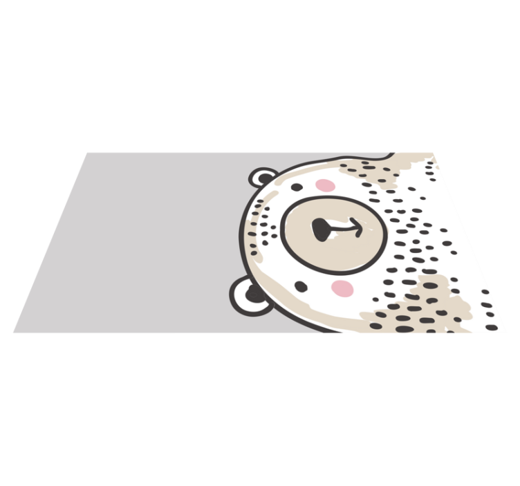 Tappeto vinile bebé forma del viso dell'orso - TenStickers