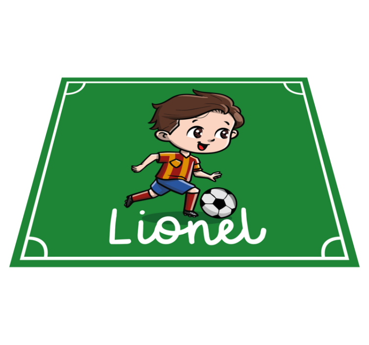 Tappeto vinile con nome calcio personalizzabile - TenStickers