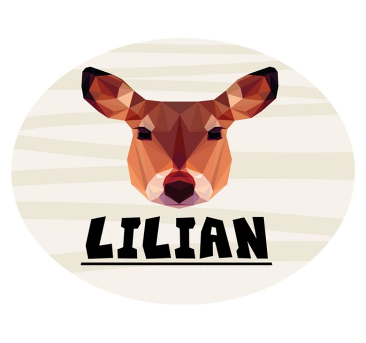 Tappeto vinile con nome cervo personalizzabile - TenStickers