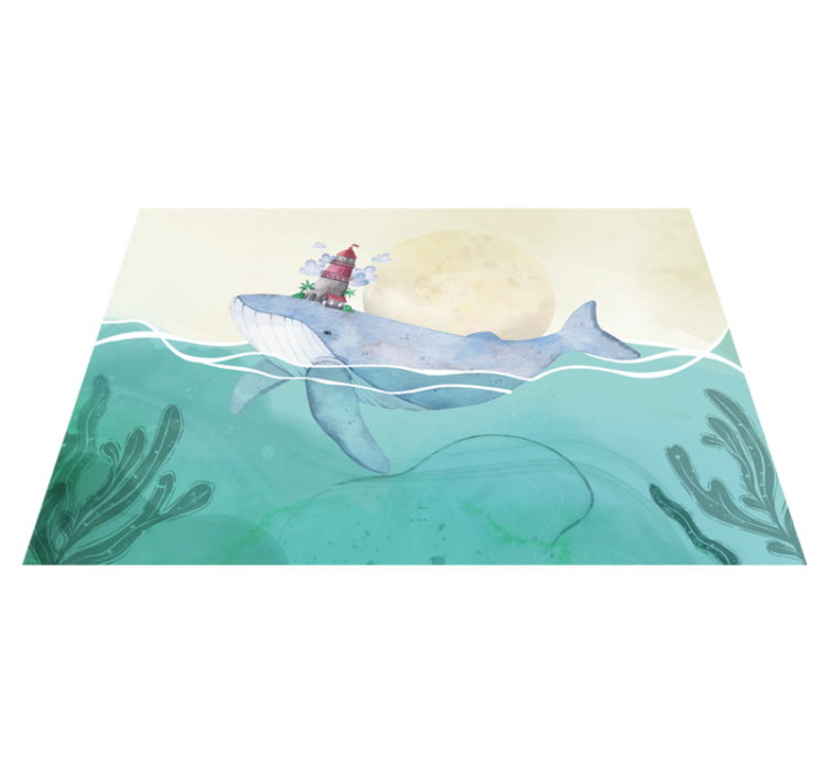 Tappeto vinile per bambini stravagante vita oceanica - TenStickers