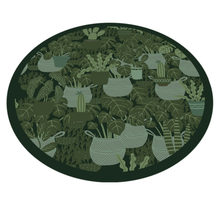 Tappeto vinile fiori illustrazione botanica - TenStickers