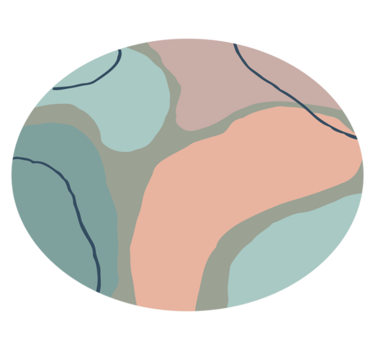 Tappeto vinile minimalista forme geometriche astratte - TenStickers