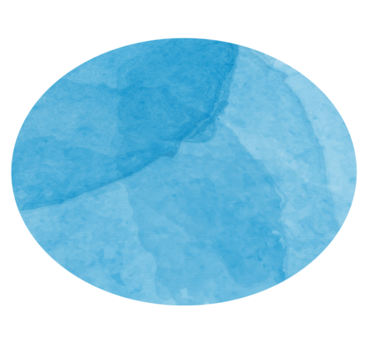 Tappeto in vinile minimalista abstract Blue Circular Design - TenStickers