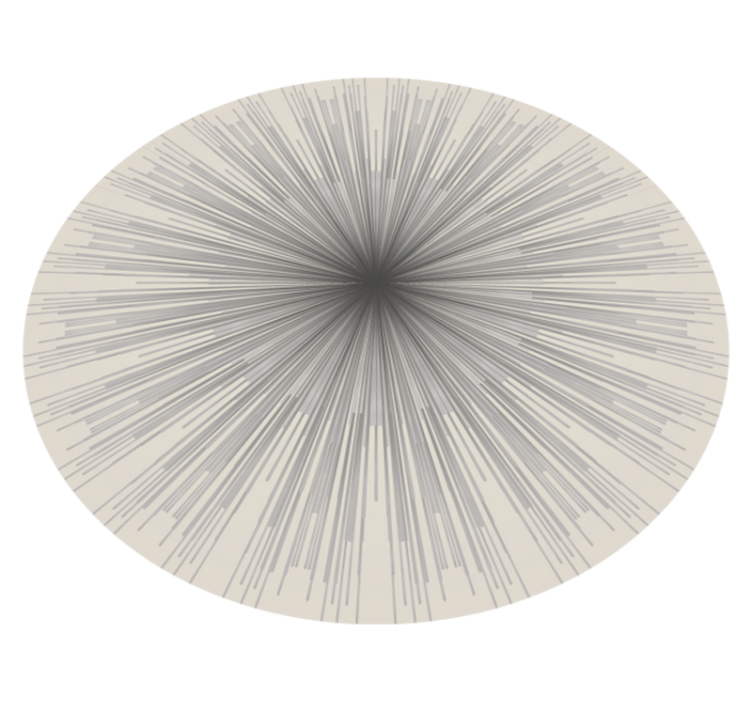 Tappeto vinile minimalista circolare geometrico - TenStickers