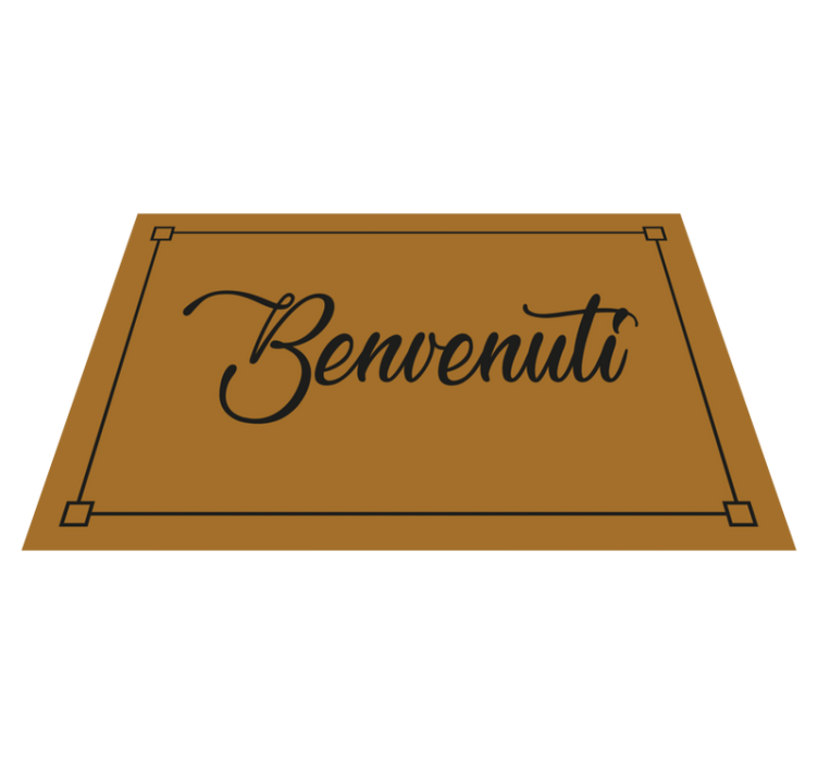 Tappeti in vinile con frasi e testo benvenuti - TenStickers