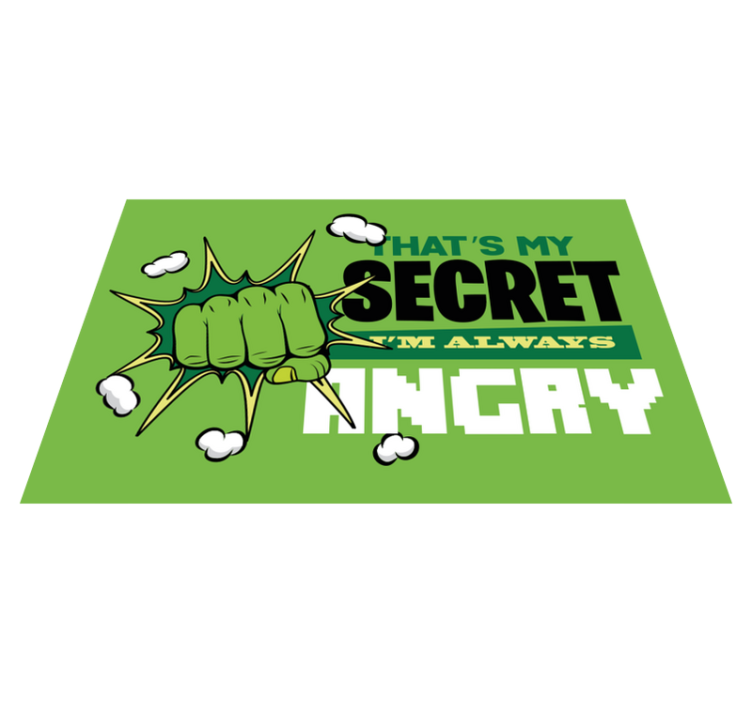 Tappeto in vinile Sono sempre arrabbiato - TenStickers