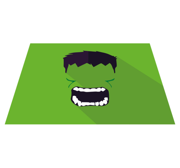 Tappeto in vinile per bambini supereroe verde - TenStickers