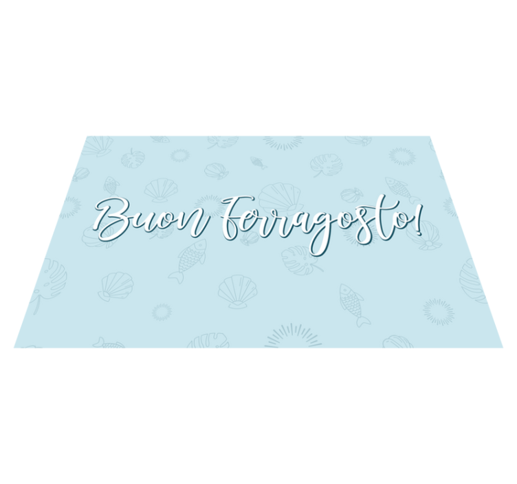 Tappeto in vinile per ragazzi buon ferragosto - TenStickers