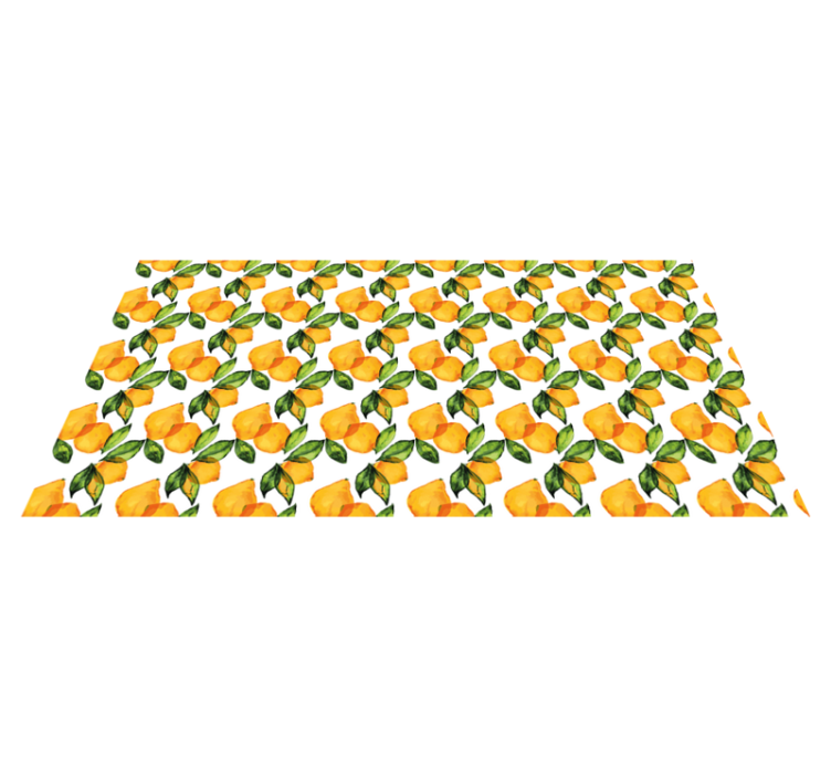 Tappeto PVC cucina con limoni - TenStickers