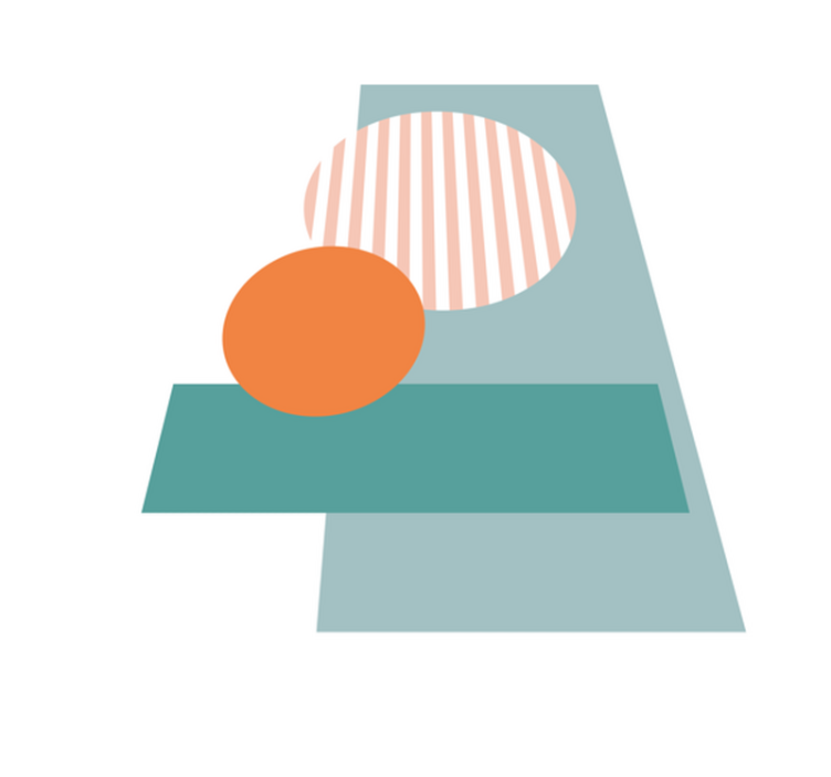 Tappeto vinile moderno cerchi geometrici soleggiati - TenStickers